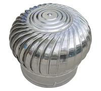 Ventilatore a Turbina in Acciaio Inox Camini,Cappucci Camino Bocchette di Ventilazione Rotanti Tetto,Copricamino Universale Anti-Ritorno d'Aria,304 Stainless Steel,150