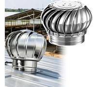 Ventilatore a turbina per tetti, rotazione automatica del tappo di ventilazione per flusso d'aria e vento, 350 mm, 304, con turbine eoliche, robusto e per camini