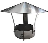 Ventilatore A Turbina, Rotante in Acciaio Inox Camino Camino Girevole Anti Tiraggio Verso Il Basso, Tappo di Scarico Canna Fumaria Sfiato Impermeabile (110-300 Mm / 11,8 Pollici), d17cm/6.7in