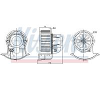 Ventilatore abitacolo anteriore per VW CALIFORNIA MULTIVAN SHARAN TRANSPORTER TR