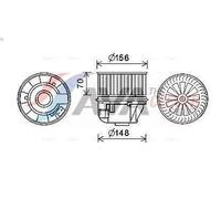 Ventilatore abitacolo AVA COOLING FD8613 per FORD KUGA I 2 2010-2012
