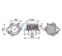 Ventilatore abitacolo AVA COOLING FT8438 per FIAT PUNTO (188_) 1.4 2003-2012