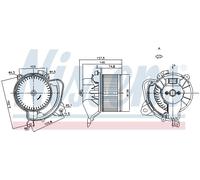 Ventilatore abitacolo per ABARTH FIAT OPEL ADAM CORSA GRANDE PUNTO LINEA PUNTO P