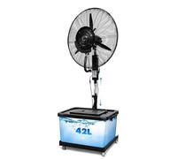 ventilatore ad acqua, Ventilatore Nebulizzatore Industriale Da 42 Litri Con Ruote, 3 Velocità Regolabili, Oscillazione A 90°, For Giardino, Bar, Patio(75cm/29.5in)