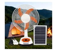Ventilatore Ad Energia Solare con Controllo Continuo Della Velocità Ventilatore Oscillante da Pavimento Ventilazione in Case E Dormitori Dotato di Illuminazione di Emergenza a LED E Ricarica