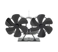 Ventilatore Alimentato A Calore D A 12 Pale Doppio Motore Distribuzione Rapida Non Richiede Elettricità Cappa Per Stufa Inserto Sfiato In Acciaio Inossidabile Ventilatori