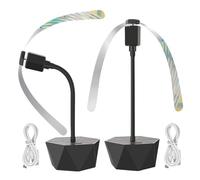 Ventilatore anti-mosche, portatile contro mosche e vespe, pieghevole e sospeso, per esterni, campeggio (2 pezzi ricaricabili tramite USB)