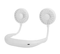 Ventilatore Appeso al Collo USB Ricaricabile, Mini Ventilatore Portatile con 3 velocità e Doppio Motore, Ideale per Campeggio Viaggi Ufficio