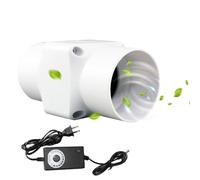 Ventilatore aspirante, Ventilatore da condotto in linea a velocità regolabile 2 pollici 12V 6W 62 CFM for coltivazioni idroponica in soffitta for tende coltivazione(Adj. Spd.)