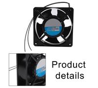 Ventilatore assiale compatibile con per cassetta per camino 120x120x38mm metallo