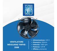 VENTILATORE ASSIALE CON VENTOLA DA ASPIRANTE A PREMENTE MONOFASE PER FRIGORIFERO