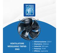VENTILATORE ASSIALE CON VENTOLA DA ASPIRANTE A PREMENTE MONOFASE PER FRIGORIFERO