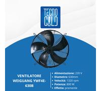 VENTILATORE ASSIALE CON VENTOLA DA ASPIRANTE PREMENTE MONOFASE TRIFASE PER FRIGO
