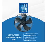 VENTILATORE ASSIALE CON VENTOLA DA ASPIRANTE PREMENTE MONOFASE TRIFASE PER FRIGO