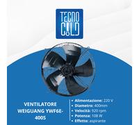 VENTILATORE ASSIALE CON VENTOLA DA ASPIRANTE PREMENTE MONOFASE TRIFASE PER FRIGO
