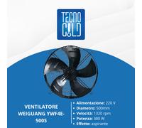 VENTILATORE ASSIALE CON VENTOLA DA ASPIRANTE PREMENTE MONOFASE TRIFASE PER FRIGO
