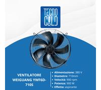 VENTILATORE ASSIALE CON VENTOLA DA ASPIRANTE PREMENTE MONOFASE TRIFASE PER FRIGO