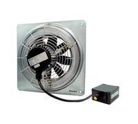 Ventilatore assiale da parete DZQ 25/4 B, con piastra da parete, trifase, protezione antideflagrante Ex e, DN250 di Maico - 0083.0172