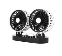 Ventilatore auto LTC doppio 2x5" 12V regolazione bianco nero