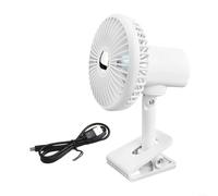 Ventilatore Auto USB 5V Silenzioso 3 Velocità | 3 velocità regolabili, flusso d' , silenzioso, ideale per estate calda, guida sicura(White)