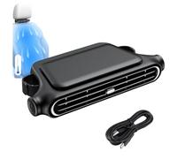 ventilatore auto usb Doppia Progettazione Turbo Forte Vento, Mini Ventilatore Portatile per Camper,Camion,Sedile Posteriore Passeggeri,black