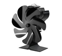 Ventilatore Bruciatori Legna 7 Pale 5 Nero Ventilatore For Camino Bruciatore A Legna Multifunzione Ecologico Efficiente Distribuzione Del Calore Domestico For Stufa Silenzioso(7 Blades -Flat Hang)