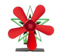 Ventilatore Bruciatori Legna Ventilatore For Camino A 4/5 Pale For Stufa Alimentata A Calore Bruciatore A Legna Ecofan Silenzioso Distribuzione Efficiente Del Decorazione Natalizia(5 Blabes Fan)