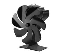 Ventilatore Bruciatori Legna Ventilatore For Camino Nero Con 7 Pale For Stufa Alimentato A Calore Nessuna Batteria O Elettricità Richiesta Bruciatore A Legna For Ecologico Silenzioso(1 PCS-7 Blade)