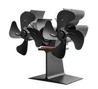 Ventilatore Bruciatori Legna Ventilatore For Stufa A Legna Alimentato A Calore A Doppia Testa A 8 Pale Bruciatori Di Tronchi Circolazione Silenziosa Ecologica For Camino A Potenza Calda Efficiente