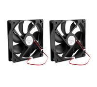 Ventilatore CC da 12 V, alloggiamento del computer da 120 mm, 2 ventole idrauliche 12025 con doppio cuscinetto a sfere, sistema a doppio cuscinetto a sfere, 2 poli, per raffreddamento a corpo e
