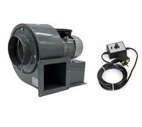 Ventilatore Centrifugo OBR200, con 500W Regolatore di velocità industriale Aspiratore ventilazione estrattore Radiale