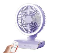 Ventilatore Circolatore Oscillante - Viola 2000mAh Ricaricabile, Telecomando A Cinque Velocità Regolabili, Raffreddatore D'Aria Compatto A Parete, Silenzioso Per Riposo Al Lavoro | Accessorio Da Viagg