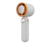 Ventilatore compatto con batteria ricaricabile e display a LED per flusso d'aria personalizzabile ovunque (bianco)