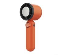 Ventilatore compatto con batteria ricaricabile e display a LED per flusso d'aria personalizzabile ovunque (arancione)