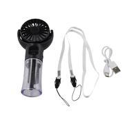 Ventilatore compatto da appendere a collo con ricarica USB e funzione acqua spra [EEK: A]