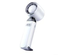 Ventilatore compatto e portatile con potente flusso d'aria e indicatore di batteria facile da leggere (bianco)