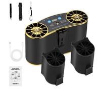 Ventilatore con clip per cintura, dispositivo di raffreddamento ricaricabile tramite USB, ventilatore multiuso illuminato in vita, per , scuola, spiaggia, campeggio, giardino, cantiere
