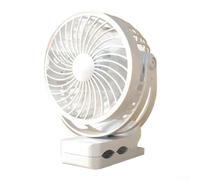 Ventilatore con clip USB silenzioso, ventilatore regolabile con clip per flusso d'aria, casa, dormitorio o ufficio, vari ambienti (bianco)