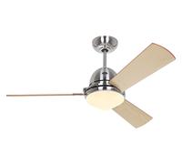 Ventilatore con Illuminazione Libeccio 120cm Cromo Telecomando Ventola Leise