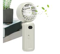Ventilatore con morsetto inclinabile a 180° ricaricabile con display | Piccolo ventilatore portatile pieghevole per camera da letto, ufficio, scuola, passeggino, campeggio, picnic