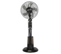 Ventilatore con Nebulizzatore Ventilatori a Piantana Oscillanti a 120° Serbatoio Dells'acqua da 3.2L per Camera da Letto, Soggiorno, Ufficio Domestico(Black)