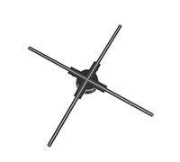 Ventilatore con ologramma 3D, 20,5 pollici 624 LED lampada perline proiettore ologramma 3D display pubblicitario a parete macchina pubblicitaria controllo wifi con audio per Negozi Aziendali, Negozi,