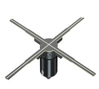 Ventilatore con ologramma 3D, Proiettore olografico 3D con ventola, telecomando e Wi-Fi, display pubblicitario commerciale da 45 cm.