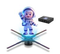 Ventilatore con ologramma 3D, Proiettore olografico 3D da 52 cm, display a LED con logo pubblicitario, luce LED Wi-Fi, ventola olografica 3D