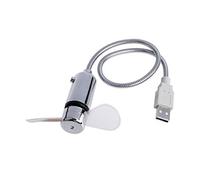 Ventilatore con orologio e funzione di raffreddamento a LED lampeggiante, alimentato tramite mini USB e compatibile con la casa.