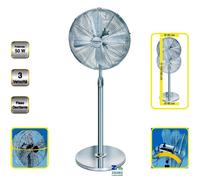 VENTILATORE CON PIANTANA LINEA LUSSO 50 W DM. 45 CM 3 VELOCITA' STRUTTRA ACCIAIO [EEK: A++]