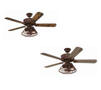 Ventilatore con Telecomando Regolabili Lampada LED Barnett Braun 122 CM [EEK: E]