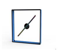 Ventilatore da 42 cm/16,53 pollici e copertura da 45 cm Proiettore olografico 3D con display a LED for pubblicità remota Lampada olografica Immagini vivide(P45 set Blue)
