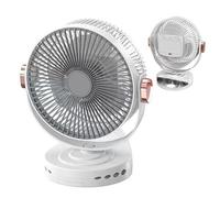 Ventilatore Da 8 Pollici - Ventilatore Ricaricabile Domestico Con Luce | Fan Personali | Creatore Di Brezza In piedi USB A Velocità Regolato Alla Denuncia Con Luce Per La Camera Da Letto A Co