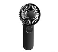 Ventilatore da appendere al collo a 5 velocità adatto ai viaggi, dotato di una copertura frontale rimovibile in rete per la pulizia (nero)